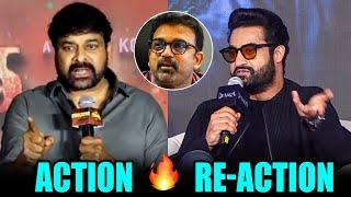 Chiranjeevi Vs NTR NTR INDIRECT Comments On Chiranjeevi  Devara  Koratala Siva  Filmylooks