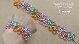 RENKLİ TREND YAZ BİLEKLİĞİ YAPIMI  COLORFUL TREND SUMMER BRACELET MAKING diy