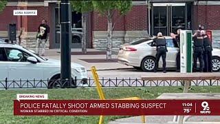 1 dead after Cincinnati police shoot stabbing suspect in front of Music Hall