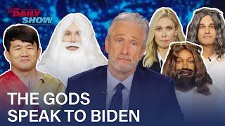 Jon Stewart & The News Team Deliver a Divine Message to Biden  The Daily Show
