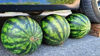 EXPERIMENT Car vs WaterMelon Million Orbeez .JCB jelly  Crushing crunchy & soft things by car 