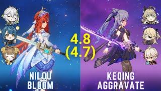 Nilou Bloom & Keqing Aggravate - Genshin 4.8 4.7 Spiral Abyss Floor 12