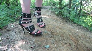 gladiator high heels sandals abused high heels abuse ruined high heels wet high heels # 219