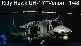 Kitty Hawk UH 1Y Venom 148 scale Full Build Video  Marine Corps Trio Part 2