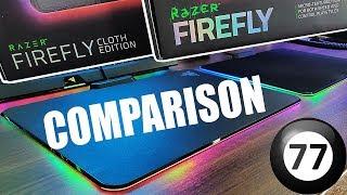 Razer Firefly Comparison Soft vs Hard Review  Gaming Mousepad with RGB