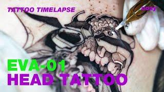 Evangelion 01 headshot TATTOO TIMELAPSE OOZYTATTOO