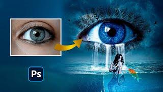 Eye Waterfall Creative Photo Manipulation - Photoshop Tutorial