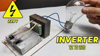 DIY - 12 to 220v inverter at home  how to make inverter using irfz44n