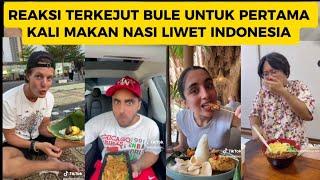 Reaksi Terkejut  Bule pertama makan nasi liwet Indonesia