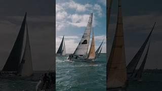 Exciting Yacht Racing Start