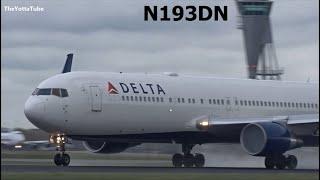 Delta Air Lines - Boeing 767-300 - 2 Takeoffs at AMS N193DN