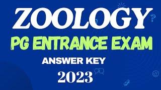 Zoology PG Entrance exam 2023 Answer key