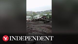 Cyclone Freddy Fast flowing mudflow tears through Malawi village during storm