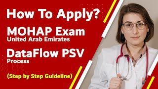 How to apply for MOHAP MOH – Ministry of Health UAE Exam? Dataflow PSV. Step by step guideline.