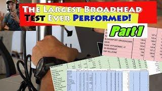 THE LARGEST BROADHEAD TEST EVER PERFORMED... Part 1 46 Broadhead Test Broken Down By On Point