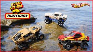 Hot Wheels Wednesday Off Road Truck Hunt On the Beach Metal Detector Play