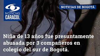 Niña de 13 años fue presuntamente abusada por 3 compañeros en colegio del sur de Bogotá