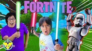 FORTNITE STAR WARS EVENT WITH RYAN  Lets Play Fortnite Battle Royale with Ryans Daddy