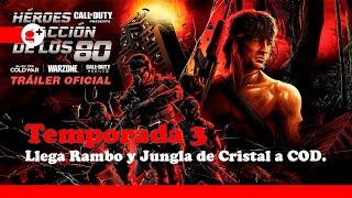 CALL OF DUTY Warzone  Héroes de acción de los 80 Temporada 3 Tráiler en español