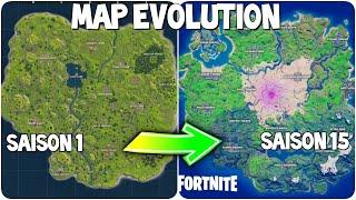 FORTNITE MAP EVOLUTION SAISON 1- SAISON 15 FORTNITE ISLAND EVOLUTION 3 years of FORTNITE evolution