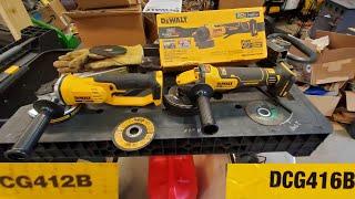 Dewalt DCG412B VS DCG416B Angle Griinders 4.5-5 Unboxing And Review & Features By KVUSMC