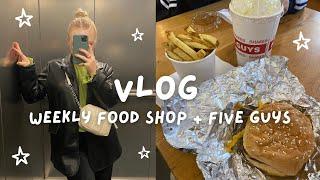 VLOG  losing my Five Guys virginity + weekly food shop  EMILY ROSE