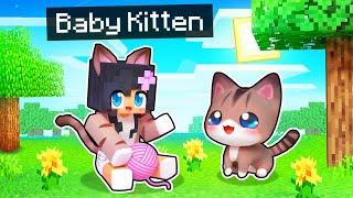 Playing as a BABY KITTEN In Minecraft