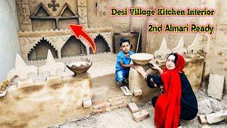 Mud Kitchen Interior Design  2nd Almari  Traditional Kitchen Village Life Pakistan  Rural life