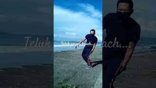 workout sore di tepi pantai #workout #shorts