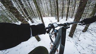 Frostige Trails und eiskalte Action Mountainbiken im Schnee