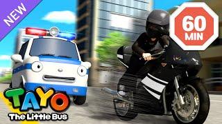 The Brave Police Car Pat Compilation  Vehicles Cartoon for Kids  Tayo English Episodes