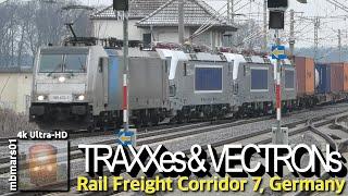 8L4k Where TRAXXes and VECTRONs Rule the Rails Rail Freight Corridor 7 Germany 1222+232021