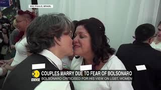 Same sex couples get married in Brazil