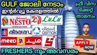 Gulf job vacancy malayalam   Freshers Dubai jobs  Gulf job interviews in kerala  Uae jobs