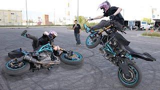 Stunt Riders Try Scary Tricks