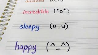 Neat Handwriting Japanese Emoticons  Beautiful Print Handwriting Style