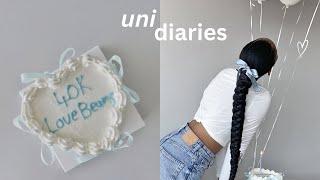 uni diaries  a week of reading  library nights and matcha  celebrating friends & milestones