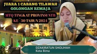 Dzakiratun Sholihah Qoriah asal Kota Bima NTB