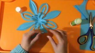 Объемная снежинка из бумаги. 3D Paper Snowflake