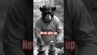 The Chimpanzee Who Refuses to Give Up#chimpanzee #animals #strangerthings