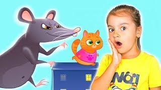 Чудові історії для дітей як Арина і котик Bubbu грають в грі  Арина Бубу та гігантський пацюк