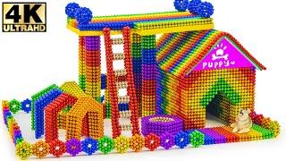Magnet Challenge - How To Build Amazing Dog House From Magnetic Balls  ASMR Videos 4K