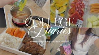 COLLEGE DIARIES EP. 2  clinical internship dorm food ideas dorm life  Philippines