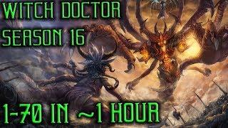 Witch doctor 1-70 in 1 hour Season 16 in Diablo 3 Reaper of Souls PC