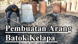 Cara  Membuat Arang Batok Kelapa Dengan Drum Mati Hampa