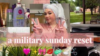 MILITARY SUNDAY RESET ROUTINE  AIR FORCE DORMS  RELAXING RAINY DAY VLOG