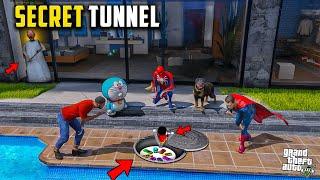 Franklin & Shinchan Found A Secret SuperCar Base Under Franklin Swimming Pool in GTA 5 in Telugu