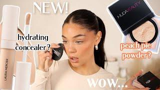 NEW MAKEUP LAURA MERCIER Real Flawless Concealer & HUDA BEAUTY PEACH Setting Powder Review