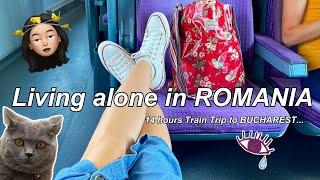 Life in Romania in 44 C°  Hottest & Longest Train Trip of my Life  Silent Vlog from Bucharest 