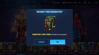 Unlocking MAN THING - Marvel Future Fight  Tier 2 Advancement Gameplay  How to get Man-Thing